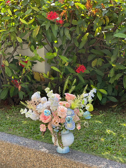 Bespoke Flower Box & Table Arrangement