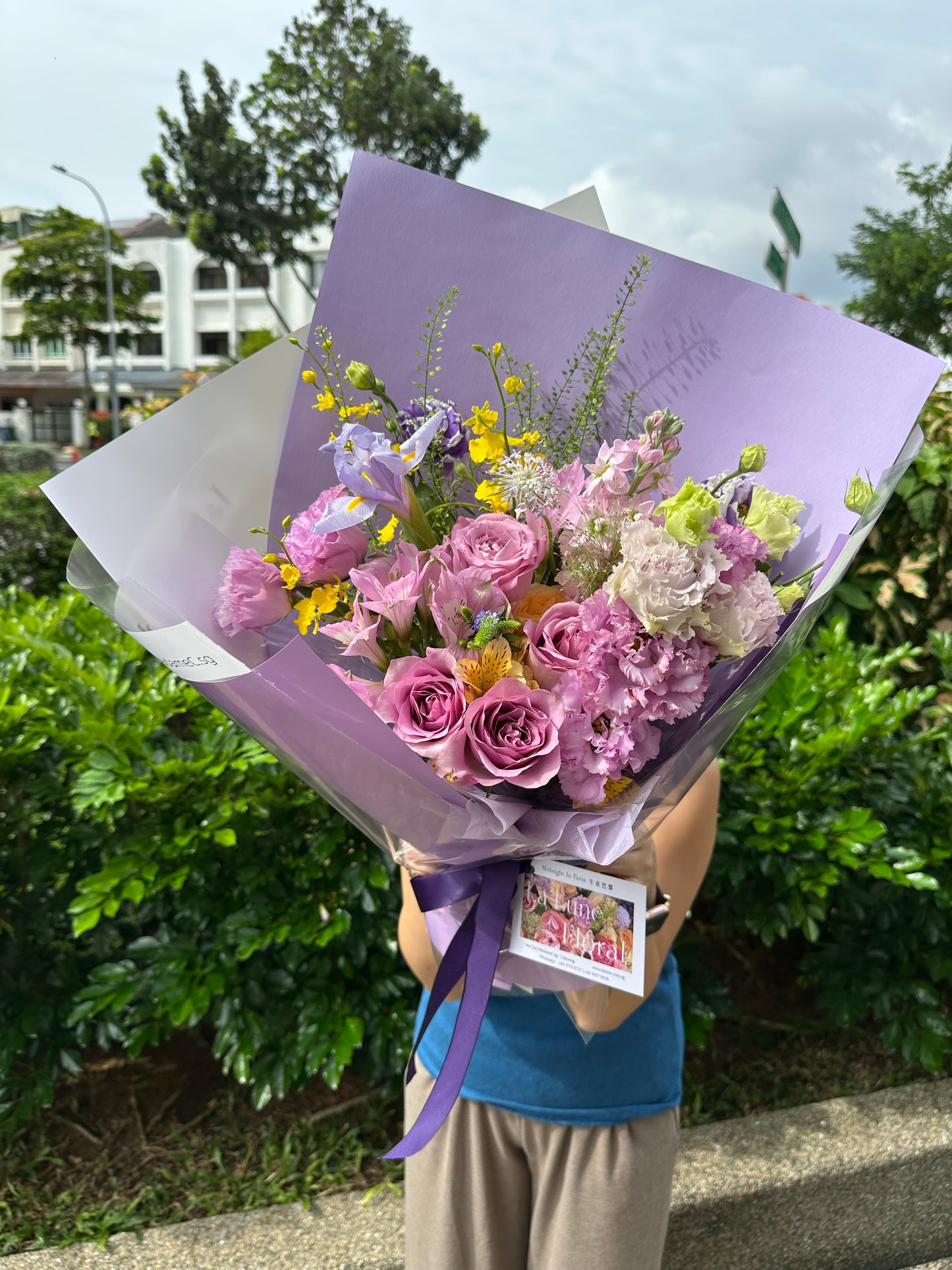 Midnight In Paris - Omakase(Florist Choice)Purple&Yellow Theme【Size Regular】