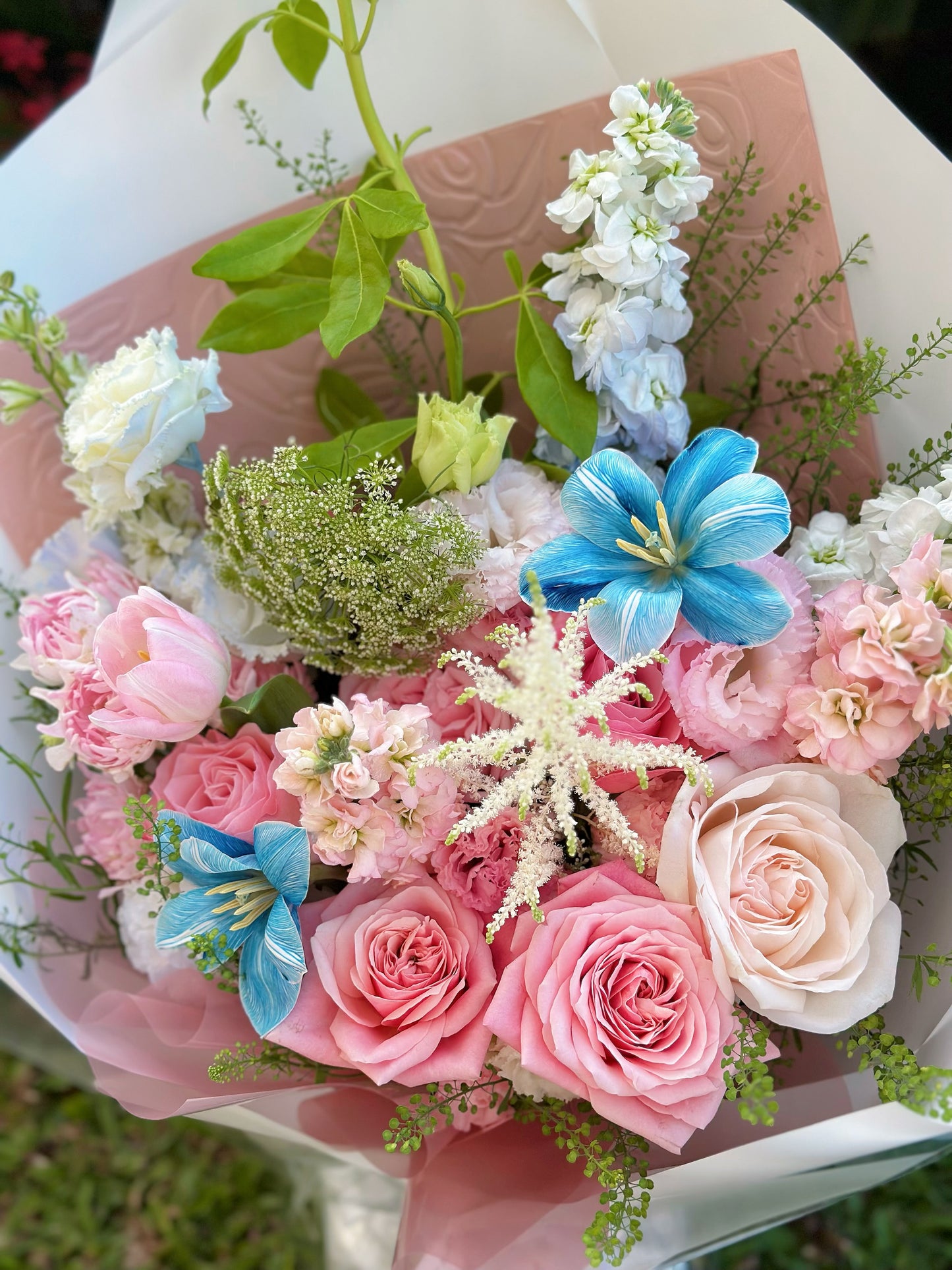 「All For Love」【Size M】 - Omakase(Florist Choice)Pink & light blue Theme