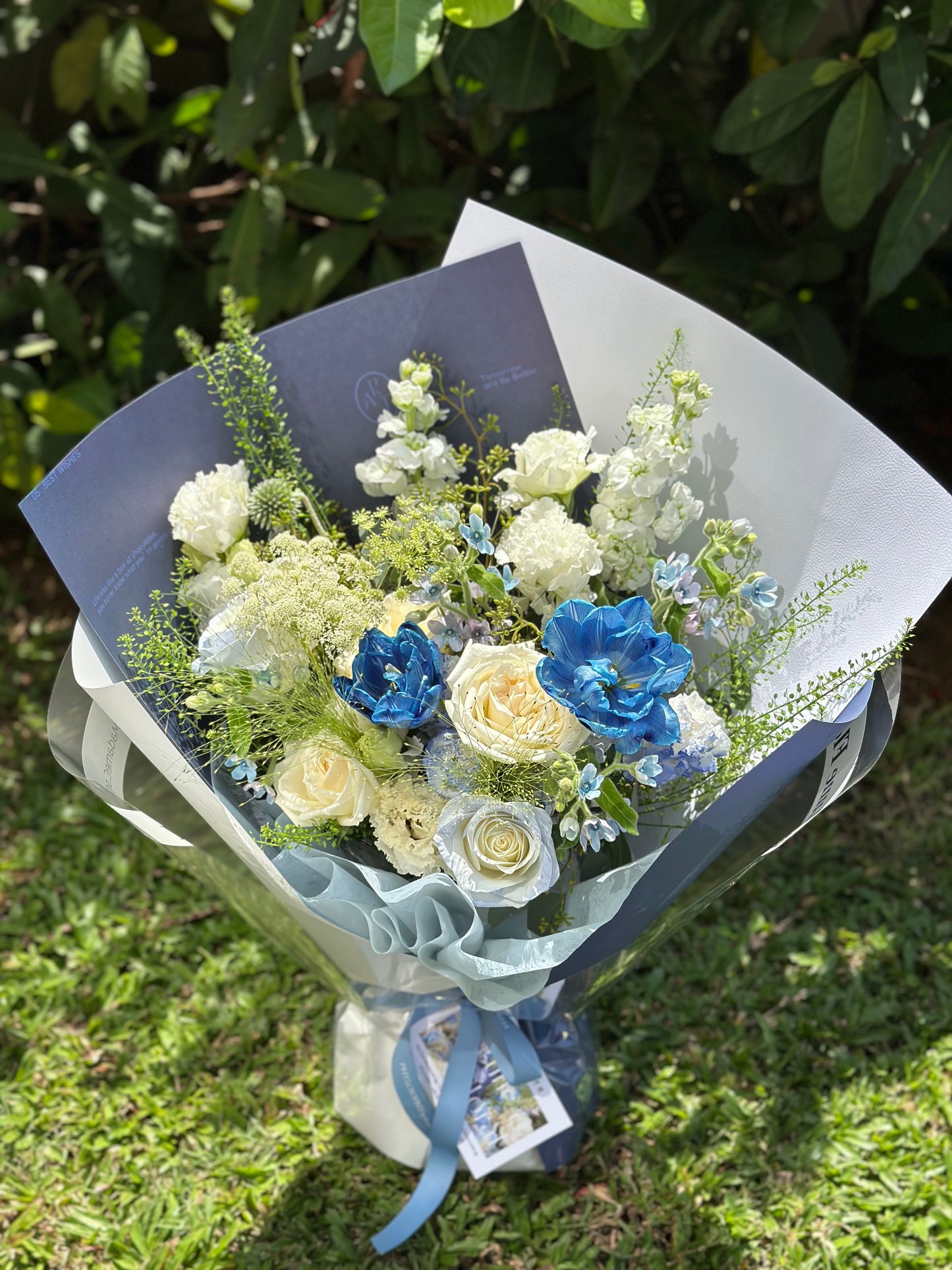 「The Starry Night」【Size S】 - Omakase(Florist Choice)Blue & White Theme