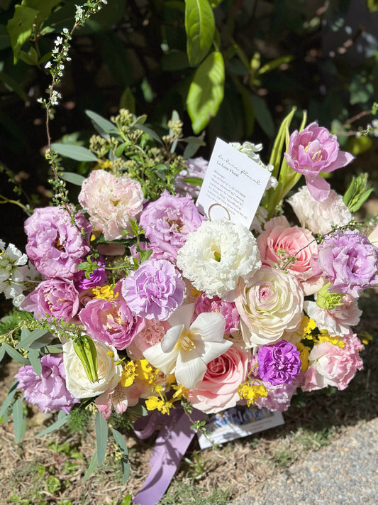 Midnight In Paris【Flower Basket】- Purple & Pink Color Theme