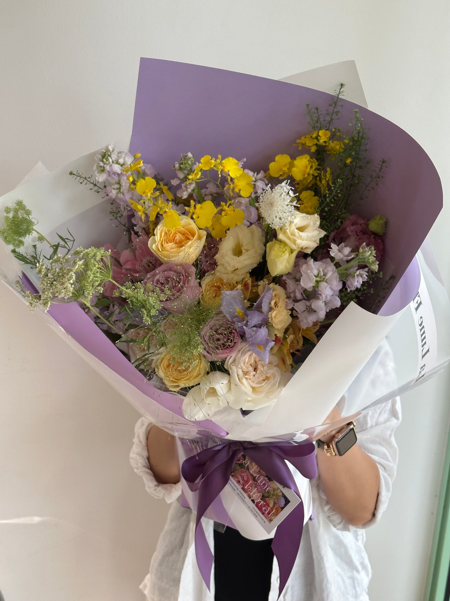 Midnight In Paris - Omakase(Florist Choice)Purple&Yellow Theme【Size Deluxe】