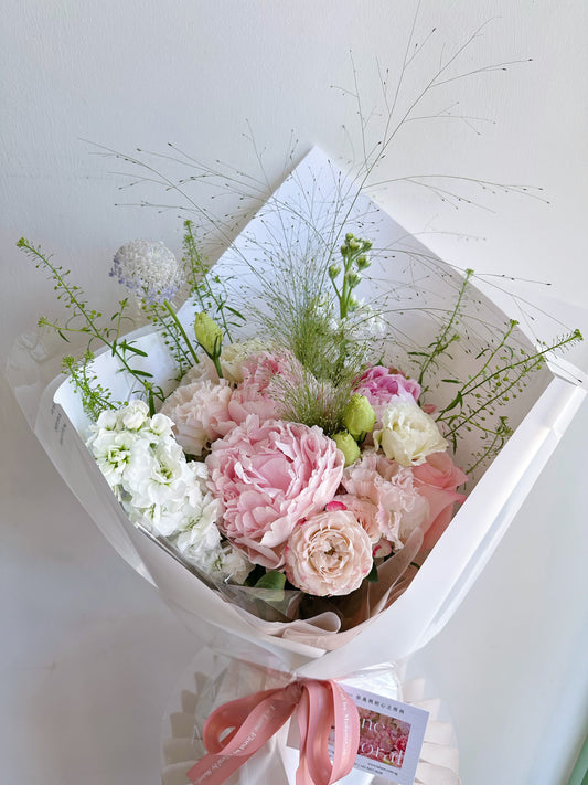 「All For Love」【Size M】 - Peony Omakase(Florist Choice)Pink & White Theme
