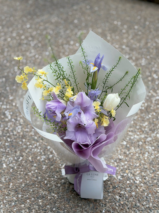 「Midnight In Paris」【Size Petite】 - Omakase(Florist Choice) Lilac & Yellow Theme