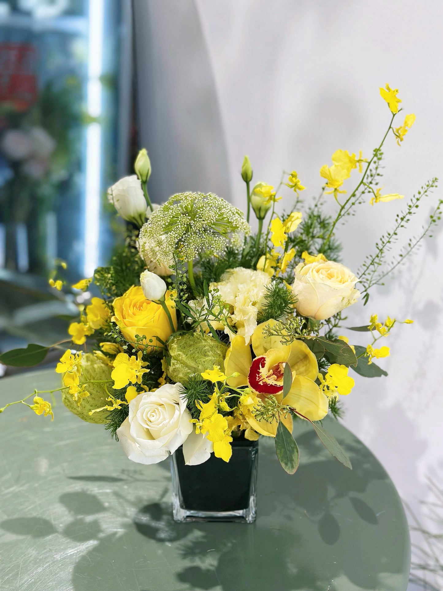 💚「Summer Dream」Fresh Flower Omakase Petite Table Arrangement