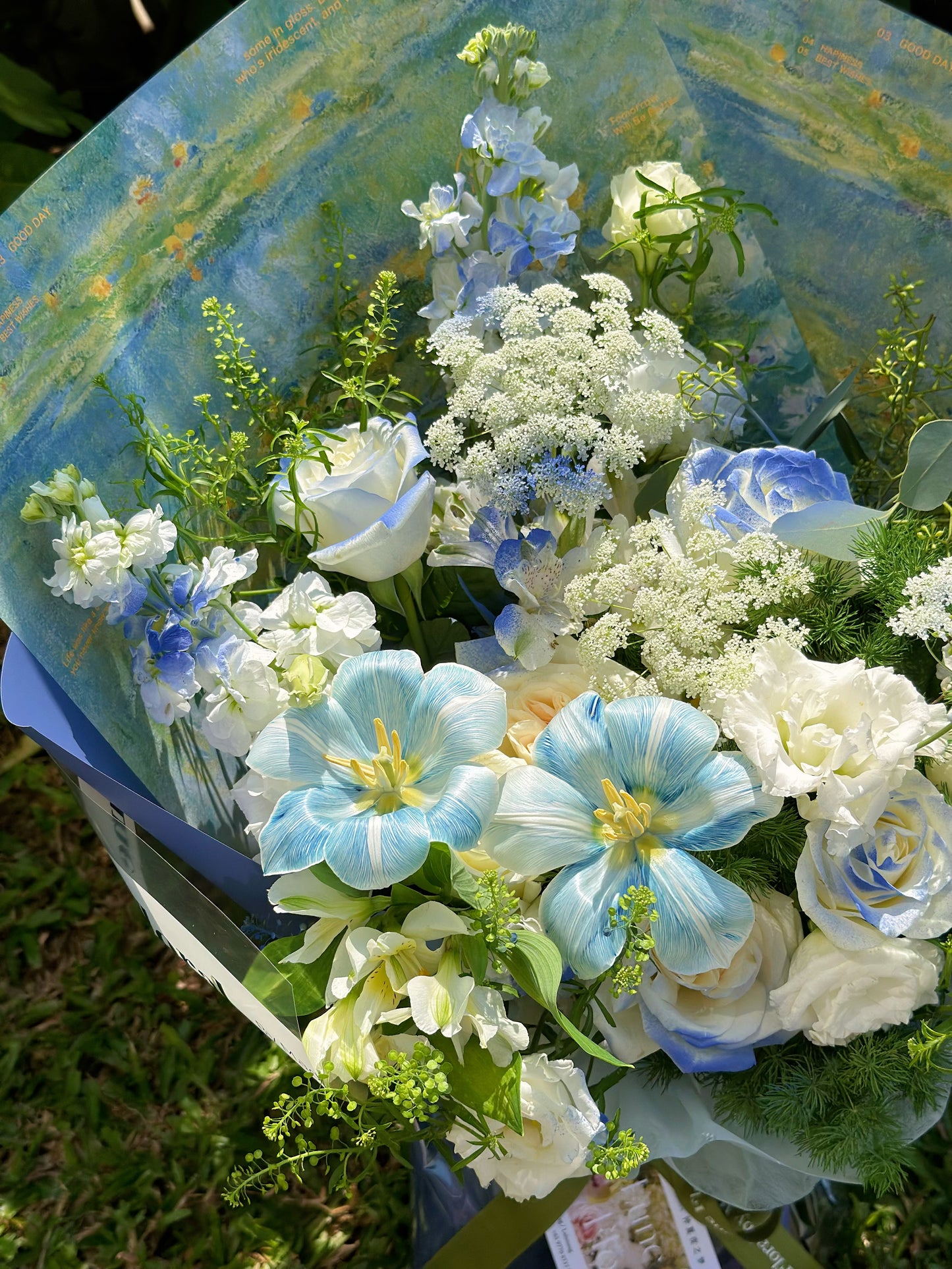「The Starry Night」【Size S】 - Omakase(Florist Choice)Blue & Green Theme