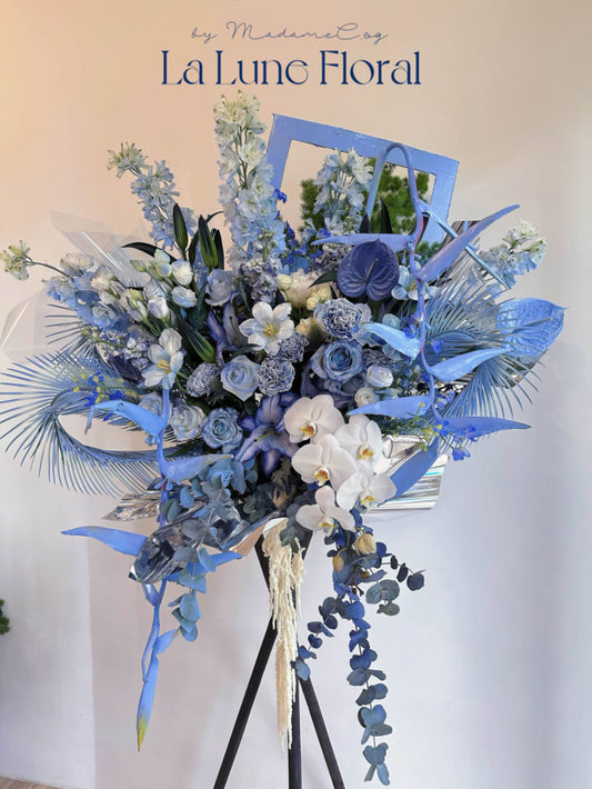 Grand Opening Flower Stand (Grand) - Blue Theme