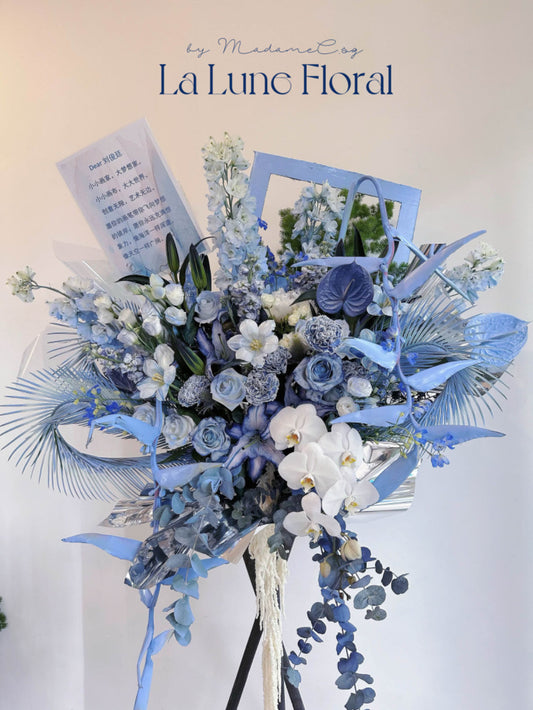 Grand Opening Flower Stand (Grand) - Blue Theme