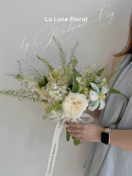Summer Dream Bridal Bouquet - Green & White Color