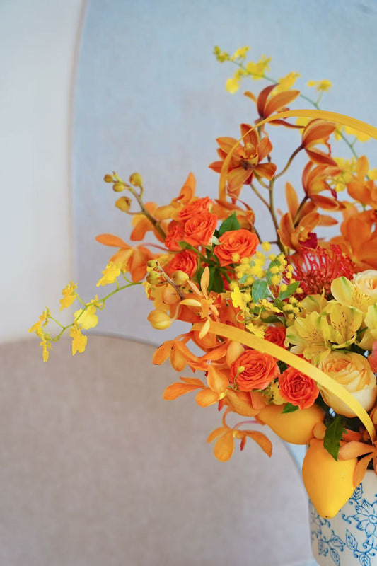 2025🧧CNY Fresh Flower Box - 「金银满屋」Jin Yin Man Wu 💛 Yellow&Orange Theme