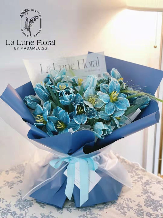 Midnight Blue Tulip bouquet (19 stk )