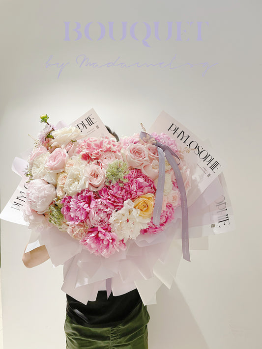 「All For Love」【XXL 】Omakase Florist Choice - Pink/White Colour Tone