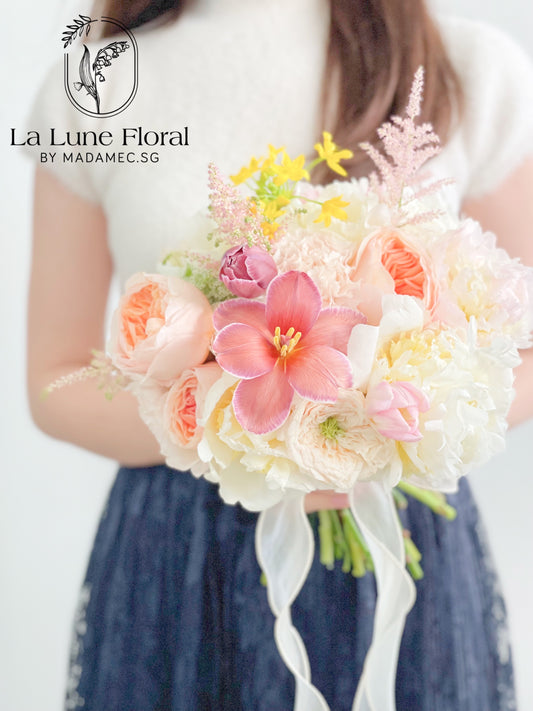 Romance - Peonies & Austin Roses Bridal Bouquet