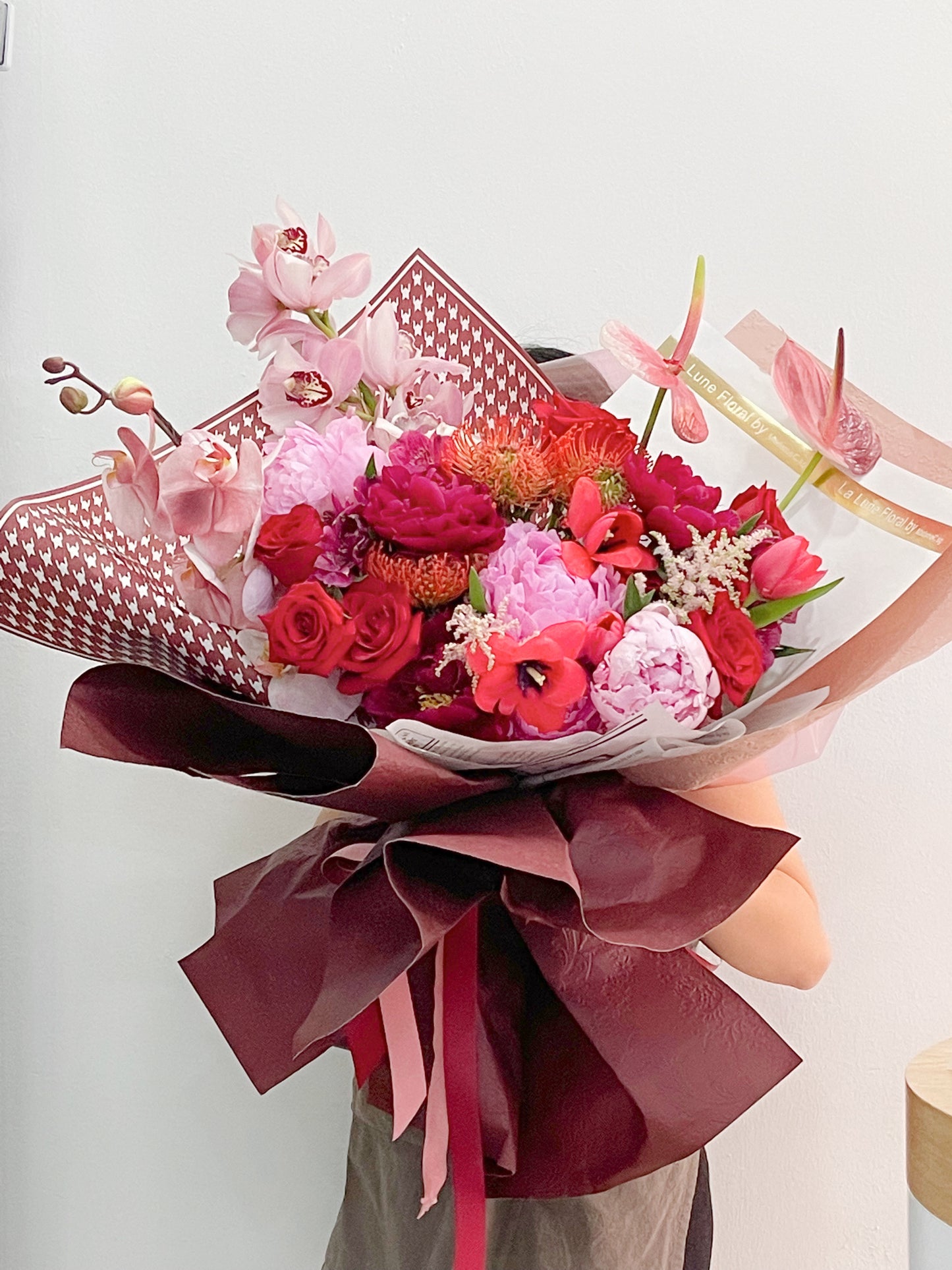 「All For Love」【XXL 】Omakase Florist Choice - Pink/Red Colour Tone