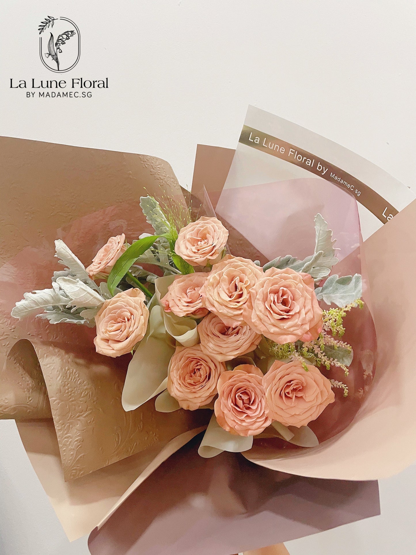 Vintage Bouquet - Cappuccino Roses(10 stk)