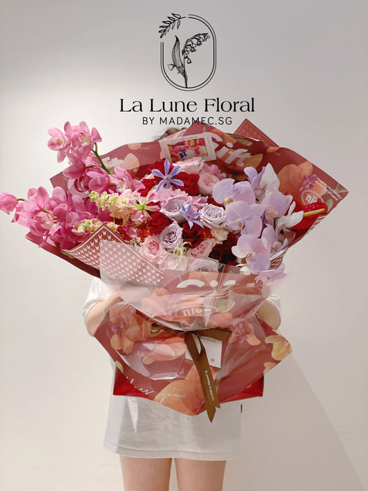 「All For Love」【XXL 】Omakase Florist Choice - Pink/Red Colour Tone