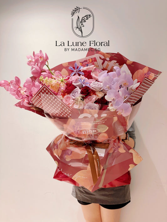 「All For Love」【XXL 】Omakase Florist Choice - Pink/Red Colour Tone