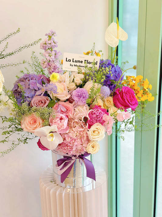 【Midnight In Paris】XXL Flower Box - Omakase Floist choice Pink&Purple color theme