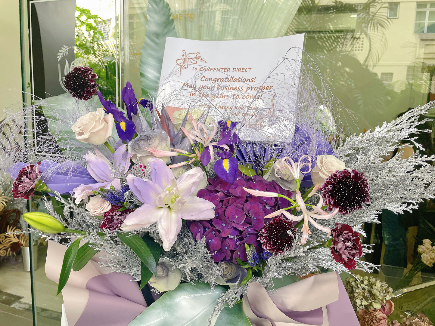 Grand Opening Flower Stand (Classic) - Purple & Pink theme