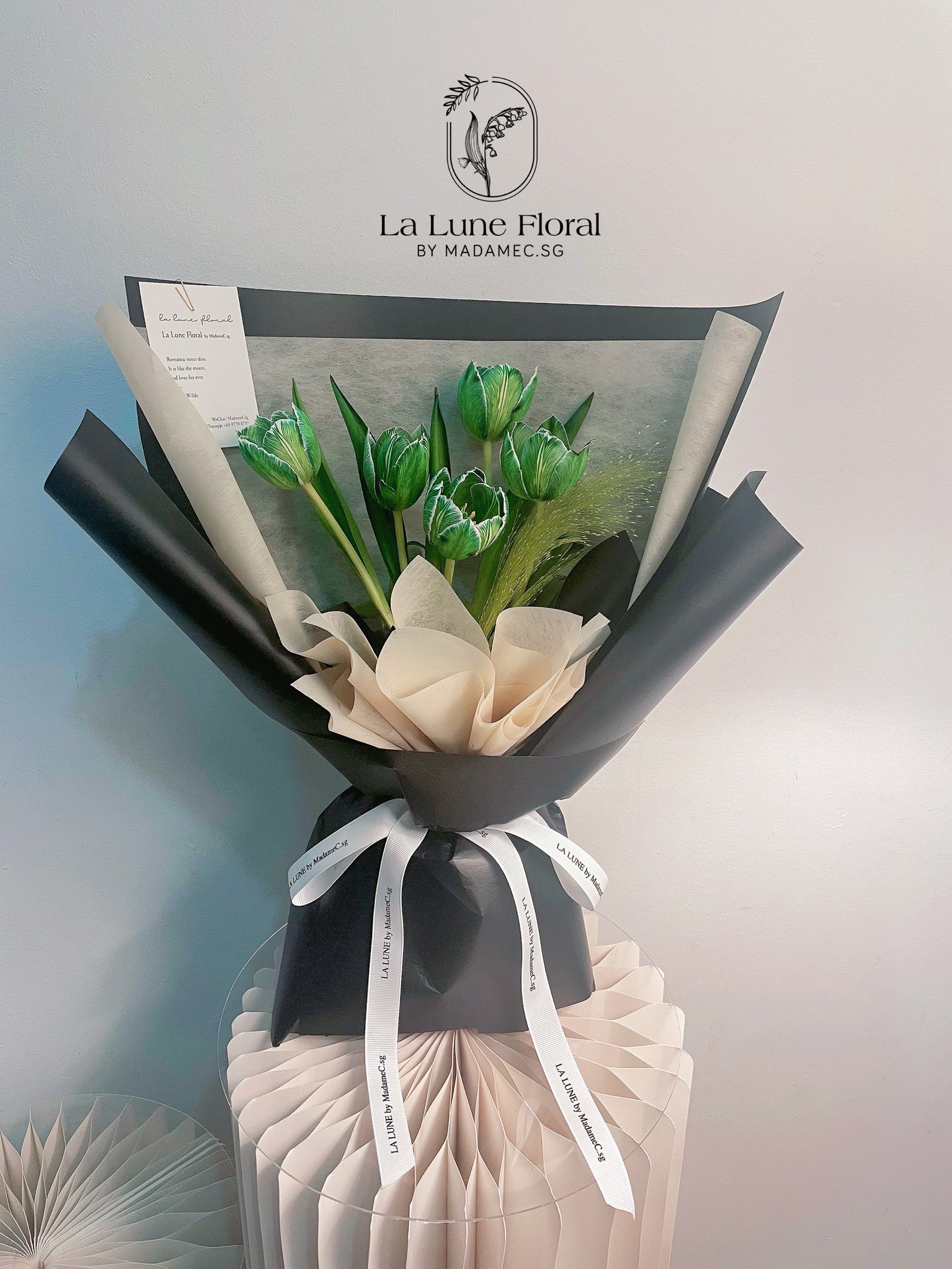 【Scottish Green】Dyed Color Tulips Bouquet(5 stk)