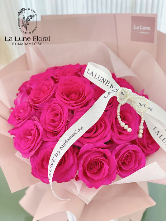 Rose Hot Pink Floyd bouquet (33 stk)