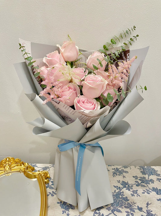Pinky Roses Bouquet (13 stk)