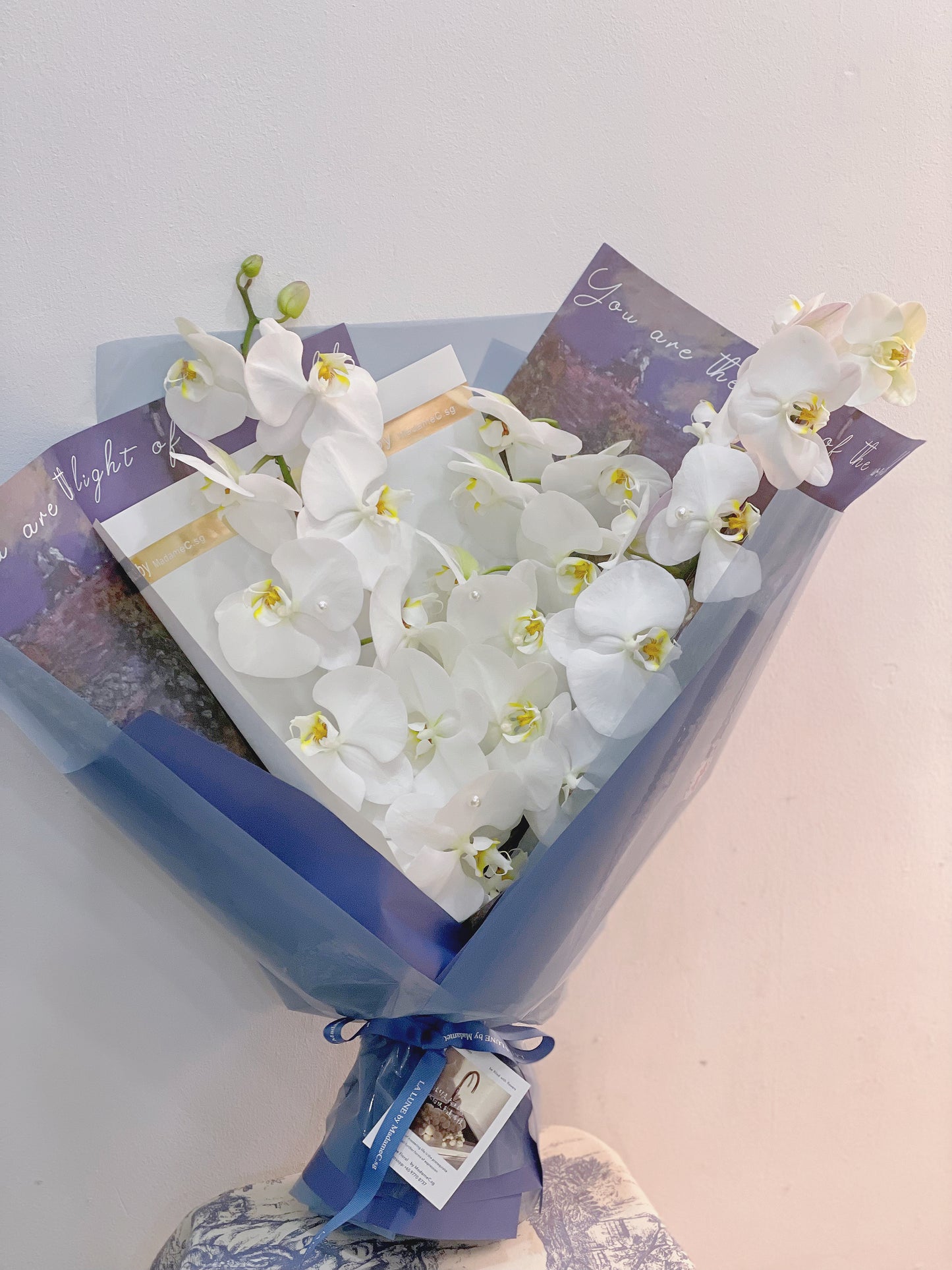 Elegance Phalaenosis white Bouquet(3 stk)