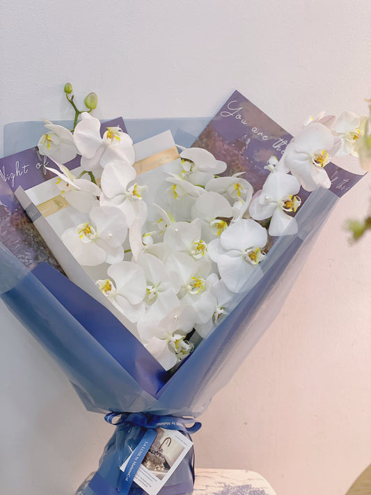 Elegance Phalaenosis white Bouquet(3 stk)