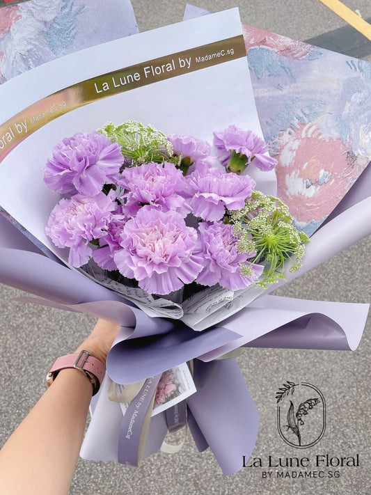 Columbia Carnation Bouquet ——Elegance Purple(11 stk)