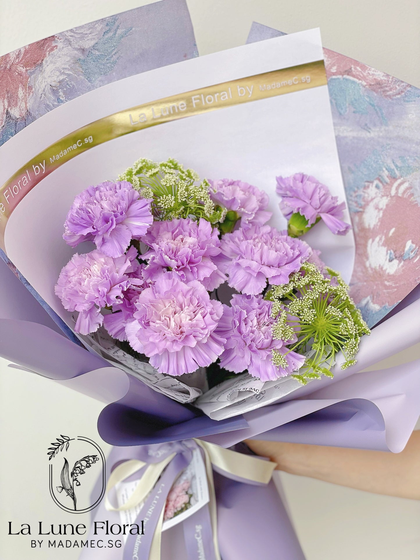 Columbia Carnation Bouquet ——Elegance Purple(11 stk)