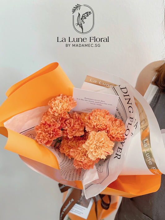 Columbia Carnation Bouquet —— Hermes Orange(11 stk)