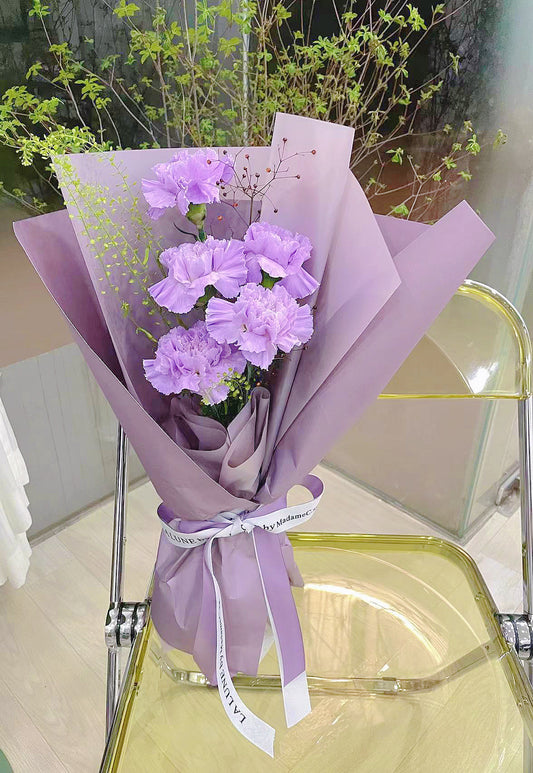 Columbia Carnation Bouquet ——Elegance Purple(5 stk)