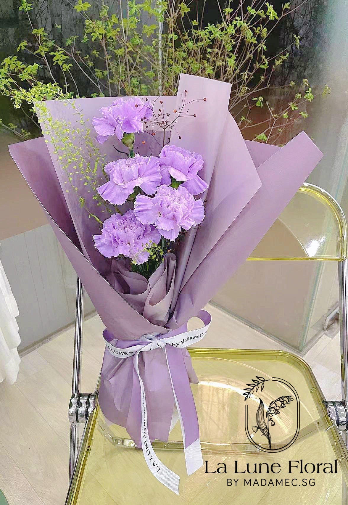 Columbia Carnation Bouquet ——Elegance Purple(5 stk)