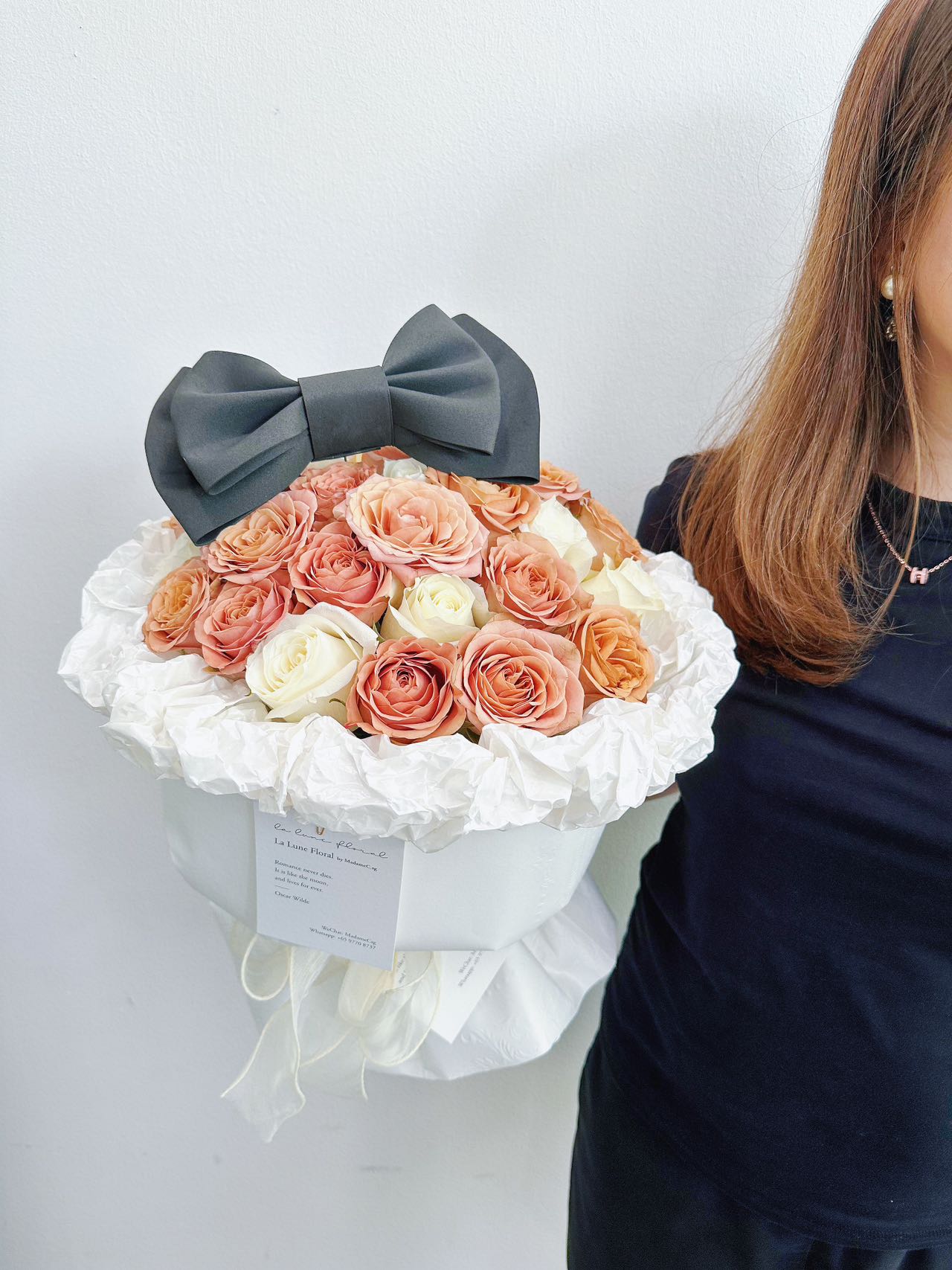 š¤Milk Coffeeš¤ - Cappuccino Roses mix White Roses ( 33 stk )