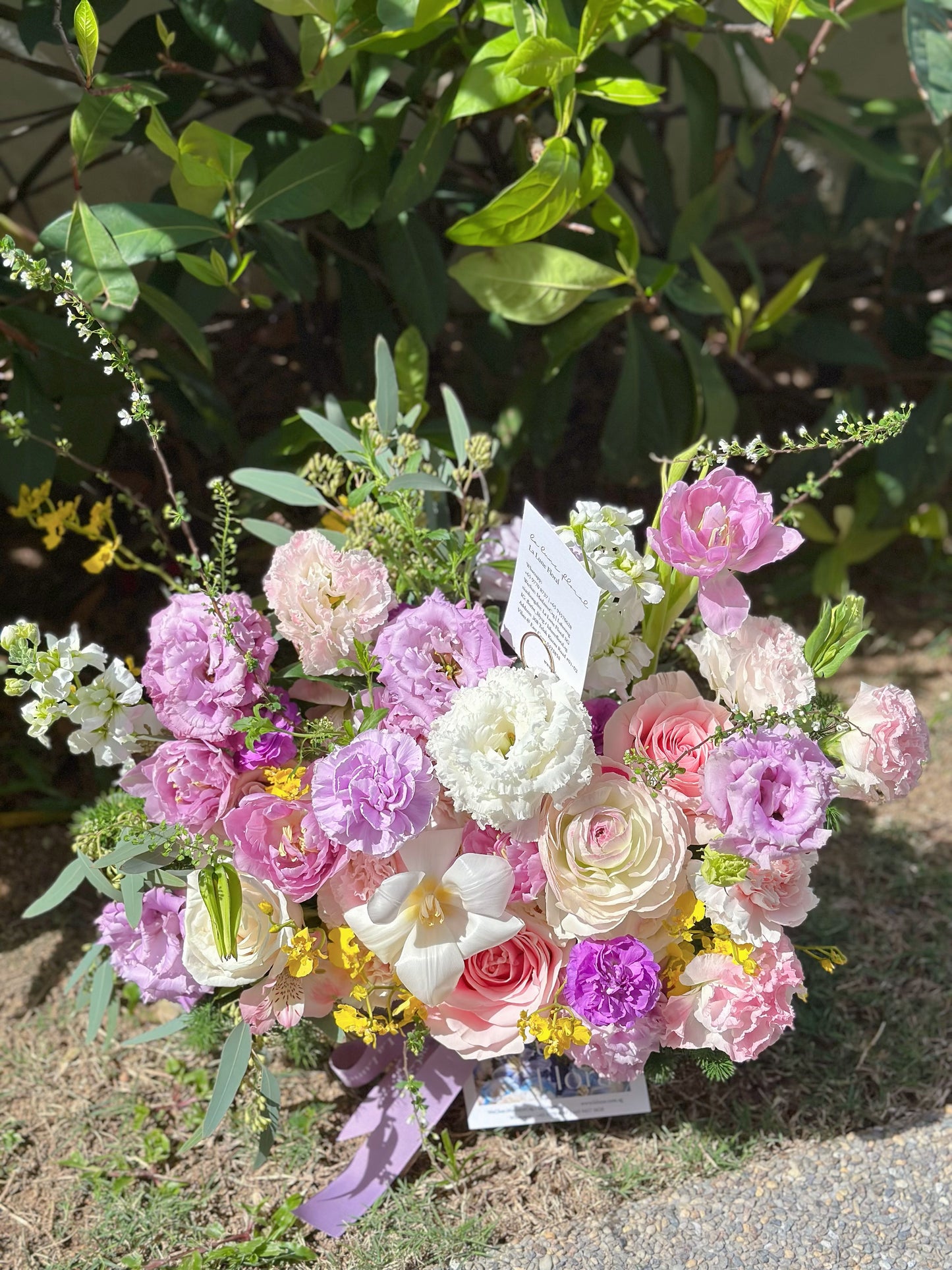 Midnight In Paris【Flower Basket】- Purple & Pink Color Theme