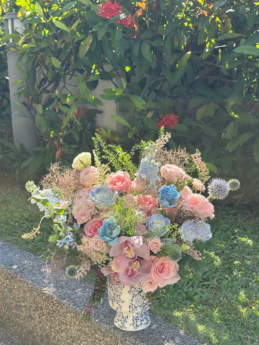 Bespoke Flower Box & Table Arrangement