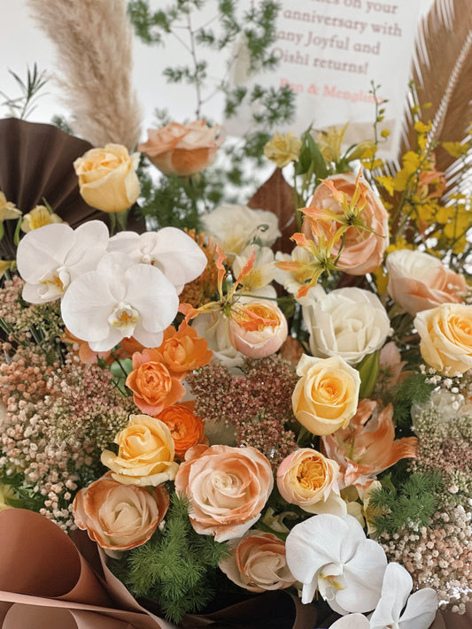 Grand Opening Flower Stand (Premium） - Milk Tea Color theme