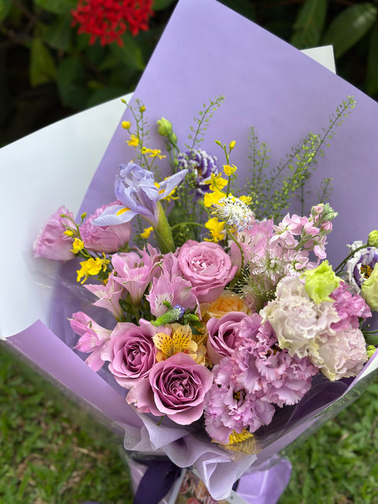 Midnight In Paris - Omakase（Florist Choice）Purple&Yellow Theme【Size Regular】
