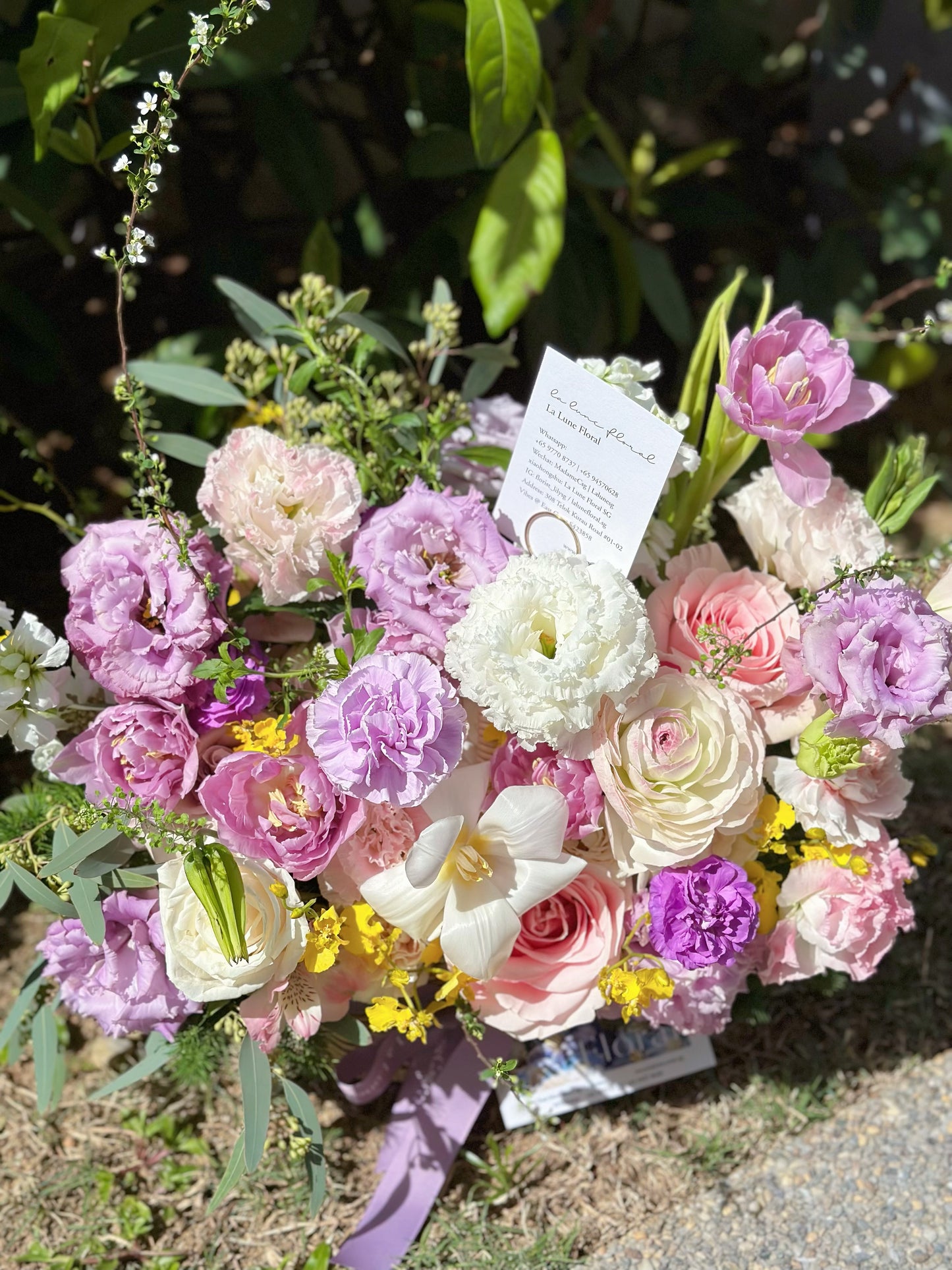 Midnight In Paris【Flower Basket】- Purple & Pink Color Theme