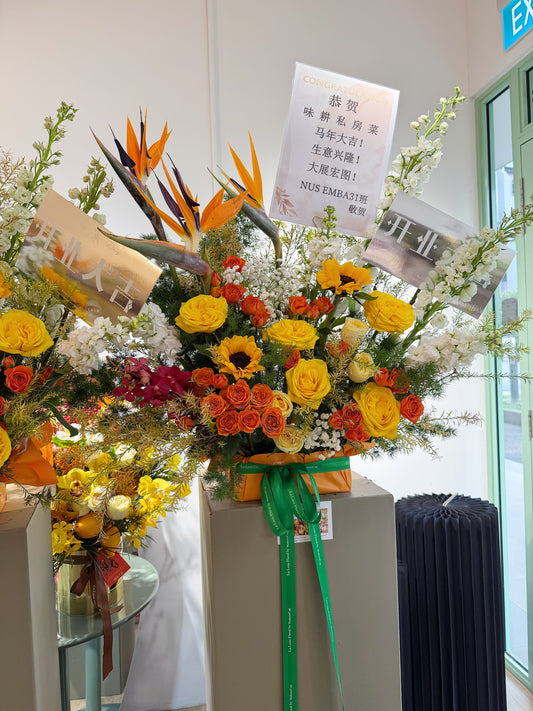 Grand Opening Stand(Classic)in one pair - Orange & Yellow theme
