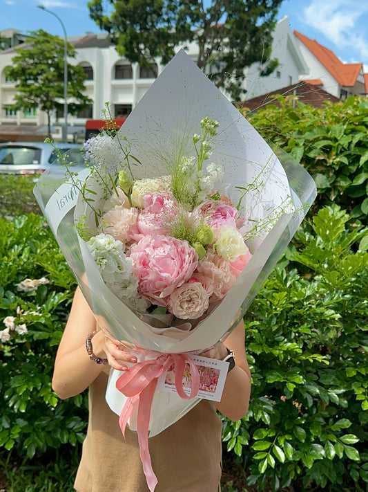 「All For Love」【Size M】 - Peony Omakase(Florist Choice)Pink & White Theme