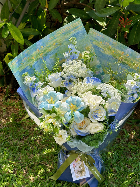 「The Starry Night」【Size S】 - Omakase(Florist Choice)Blue & Green Theme