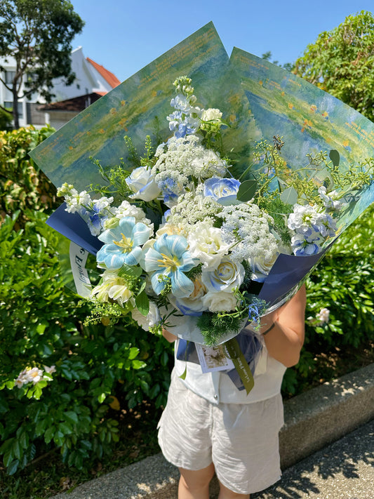 「The Starry Night」【Size S】 - Omakase(Florist Choice)Blue & Green Theme