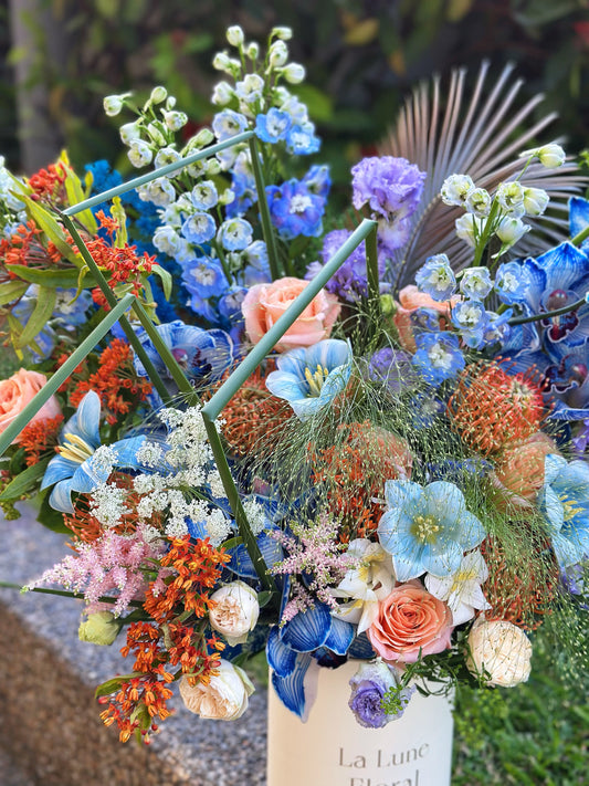 【The Starry Night 】XXL Flower Box - Omakase Floist choice Blue&Orangecolor theme