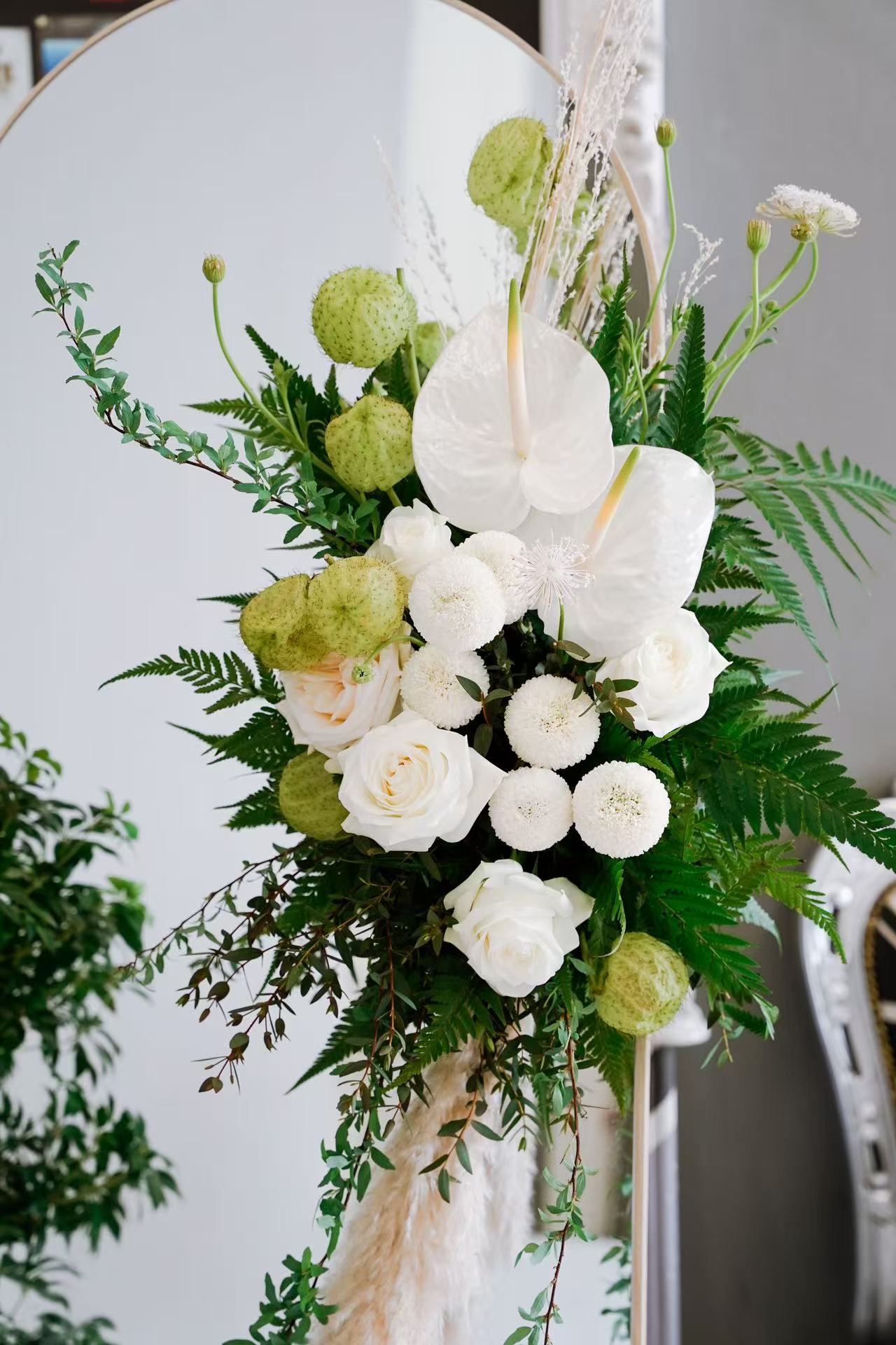 Wedding & ROM at Flutes Singapore - Summer Dream Green & White Color Theme