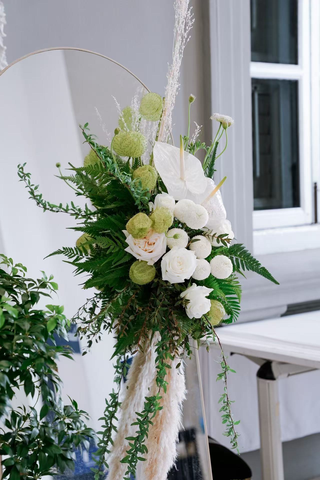 Wedding & ROM at Flutes Singapore - Summer Dream Green & White Color Theme