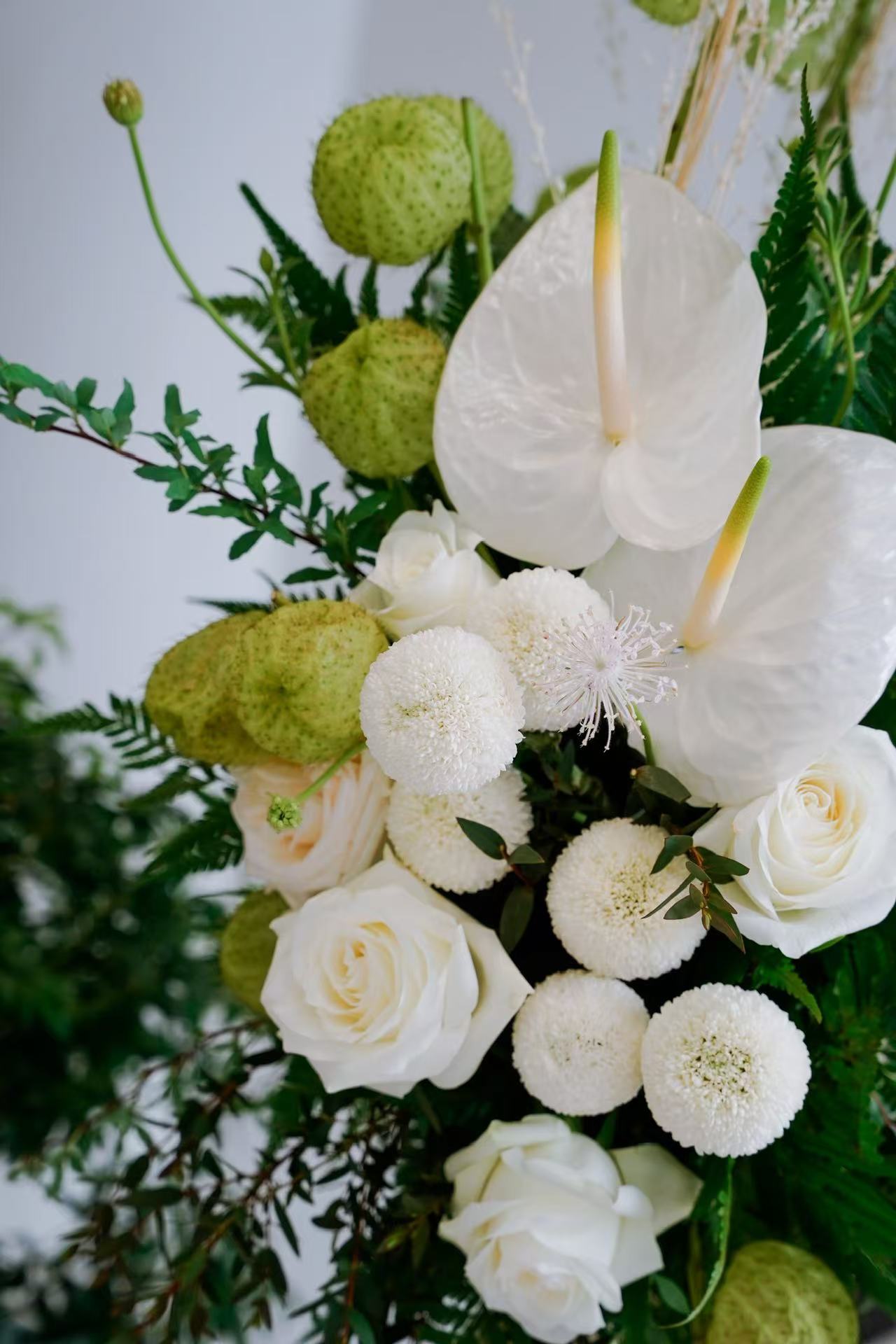 Wedding & ROM at Flutes Singapore - Summer Dream Green & White Color Theme