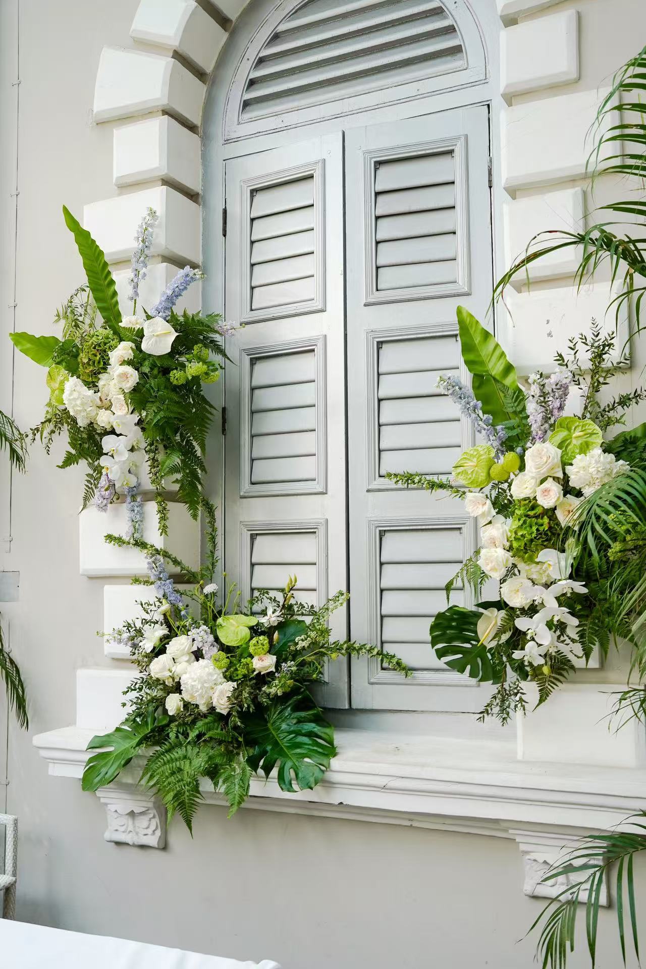Wedding & ROM at Flutes Singapore - Summer Dream Green & White Color Theme