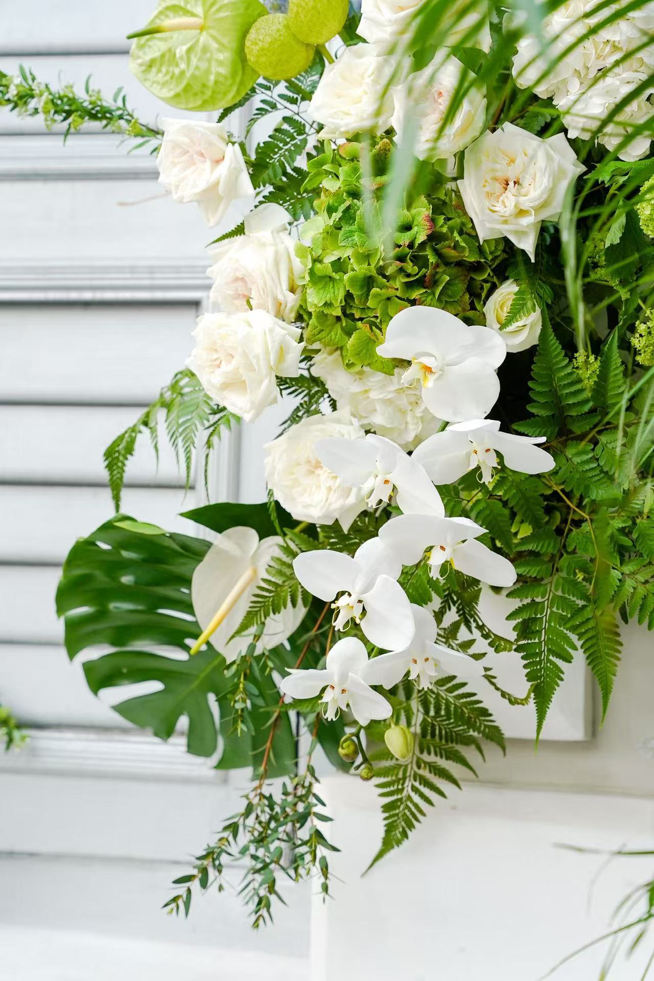 Wedding & ROM at Flutes Singapore - Summer Dream Green & White Color Theme