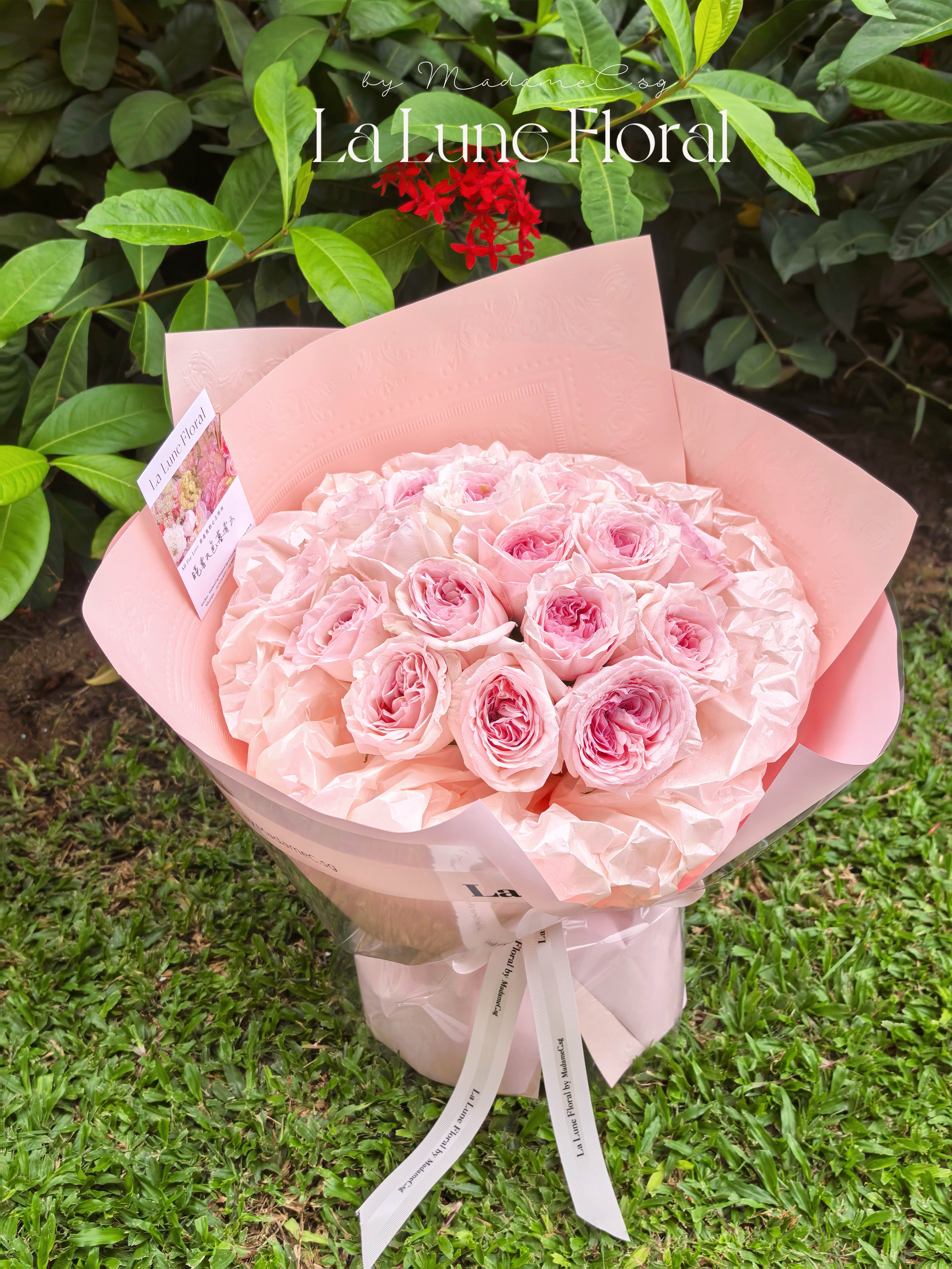 Kenya Pink O'hara Rose Bouquet - 19stk – La Lune Floral SG